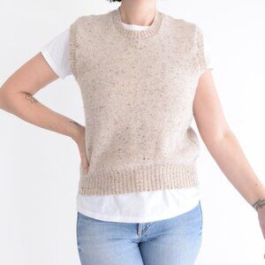 Park Hurst Cream 100% Wool Made in Canada Vest